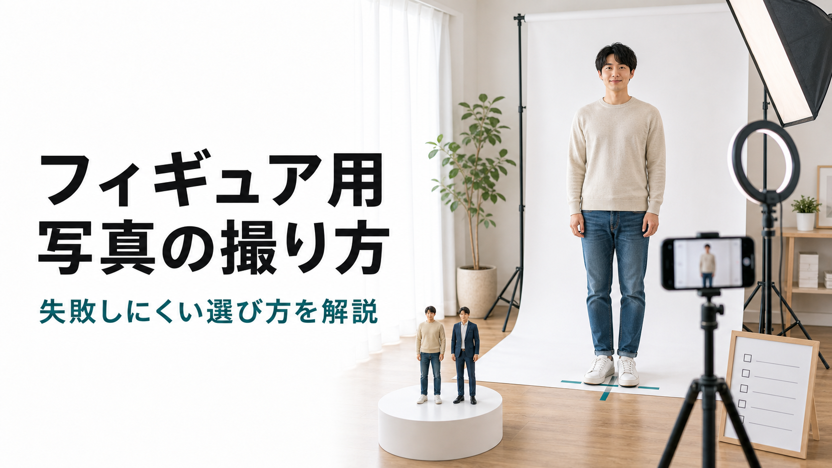 人物写真からフィギュアを作るなら?服装・表情・全身写真の選び方